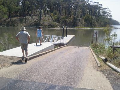 Fishermans Landing boatramp Lake Tyers Beach