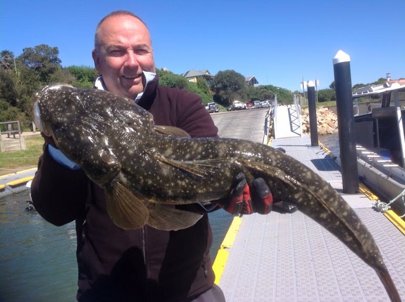 Joe with a Flathead Oct 2016, Lake Tyers Beach