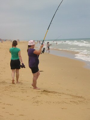 Surf Fishing at Lake Tyers Beach