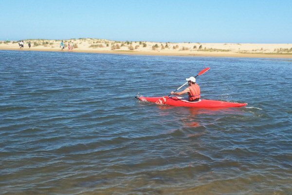 Setting off at Lake Tyers BEach