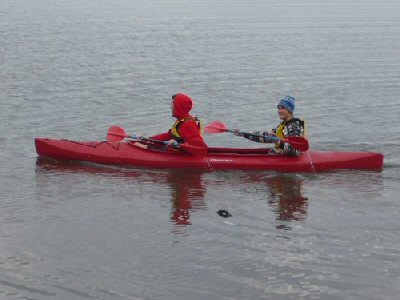 Paddlers at Lake Tyers Beach