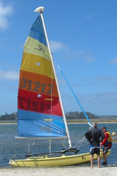 Hobie Catamaran at Lake Tyers Beach