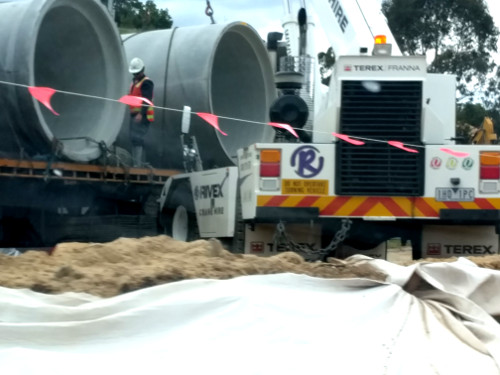 Pipes under the Freeway, Lakes Entrance