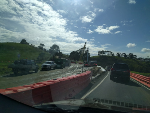 Work on Princes Highway near Lakes Entrance