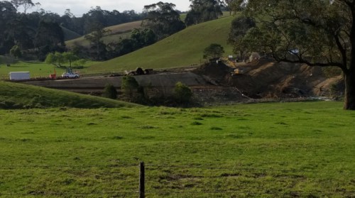 Road works on Princes Highway near Lake Tyers Beach