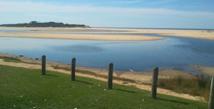 Lake Tyers in front of Water Wheel Beach Tavern