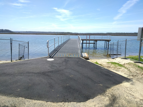 Nearly completed Jetty at Lake Tyers Beach
