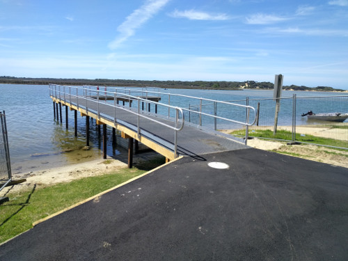 Railing added to #2Jetty at Lake Tyers Beach