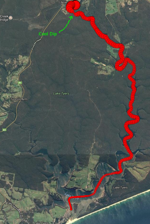 Temperature profile at Lake Tyers