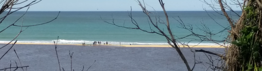 Lake Tyers sandbar several hours before opening.