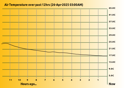 Temperature Graph last 12 Hrs