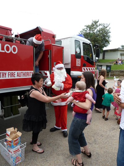 Santa working hard at lake Tyers Beach