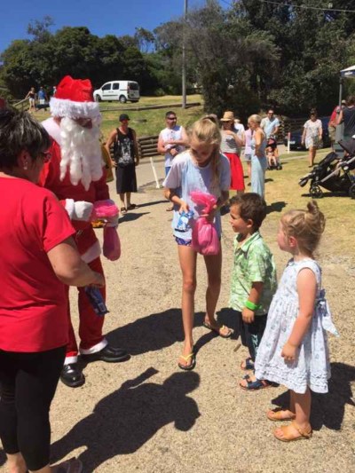 Santa 2015 at Lake Tyers Beach