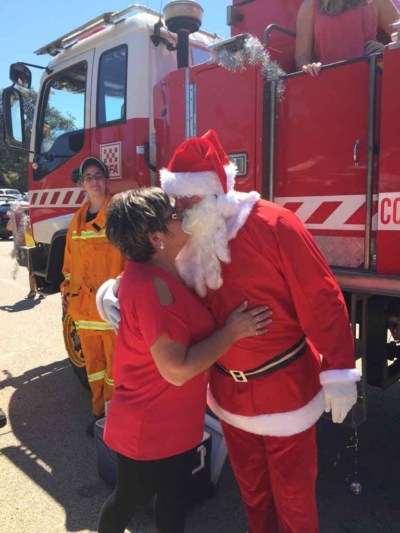 Santa 2015 at Lake Tyers Beach