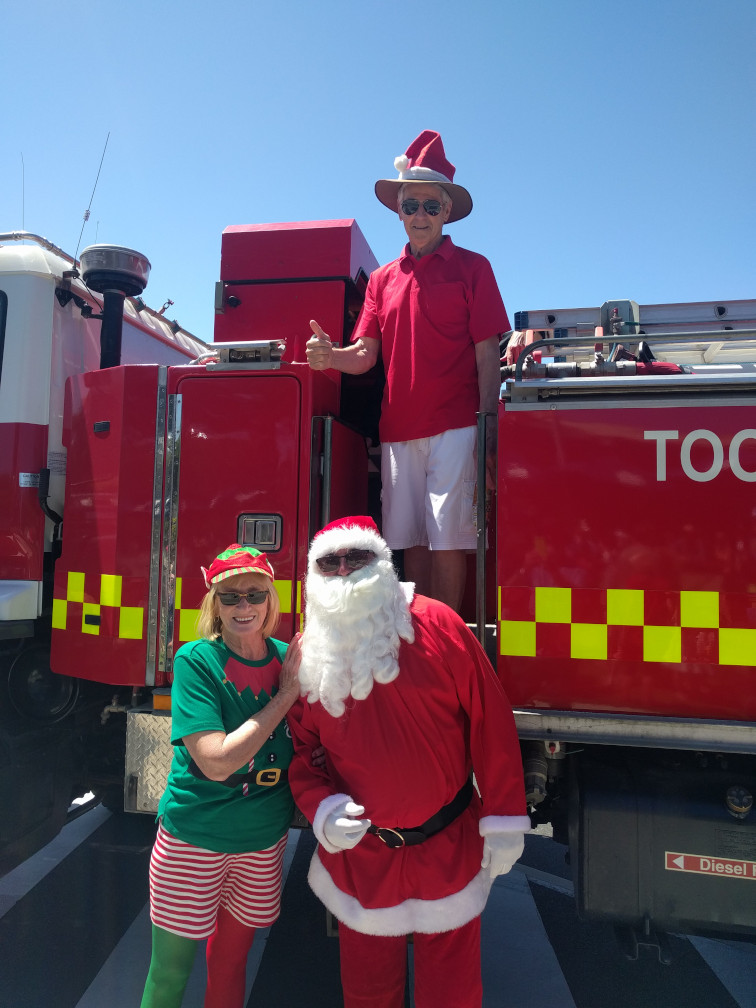 Santa Guss and helpers Avis and Graeme