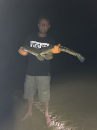 Blake's Dad at Lake Tyers Beach