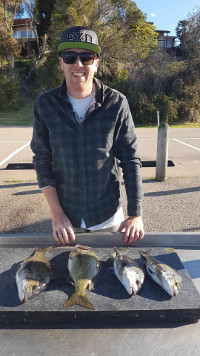 Brodie and Guss'  haul at Lake Tyers.