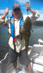Big Flathead caught by Boyd McPhee Lake Tyers