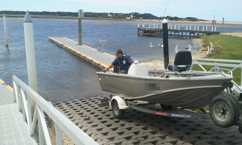 Victorian Water Police on Lake Tyers